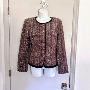 Vintage Weill Paris Brown Multi-Color Tweed Blazer Jacket - 8